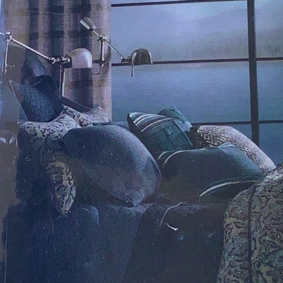 RALPH LAUREN JOURNEYS END TAIT NAVY EUROPEAN SHAM NEW - Picture 3 of 5